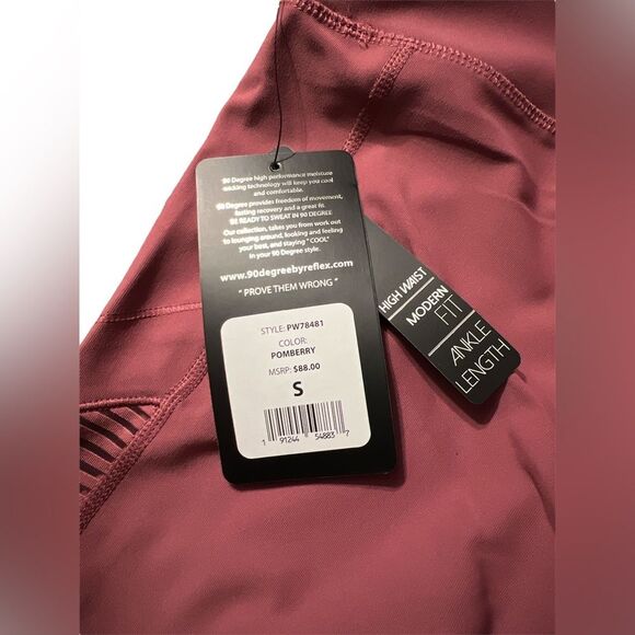 90 Degree by Reflex Vented Leggings Small NWT - Picture 3 of 5